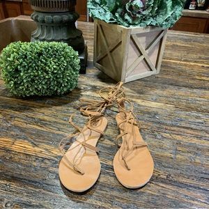 Sandals Gladiator Type Tan 8 Ties Cute